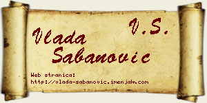 Vlada Šabanović vizit kartica